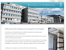Tablet Screenshot of aerztehausdarmstadt.de